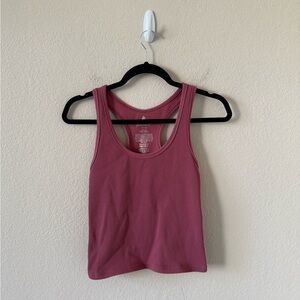 Free People Movement Mauve Racerback Ribbed Tank Top